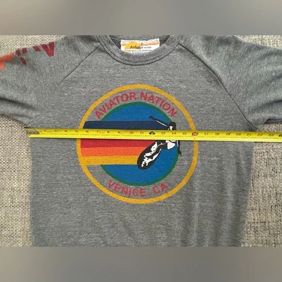 Aviator Nation 🌈 Grey Venice Logo Sweatshirt & Miami Logo Sweatpants Size Small - Picture 5 of 13